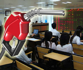 Chứng khoán “hậu” tăng giá xăng Chờ chính sách tiền tệ